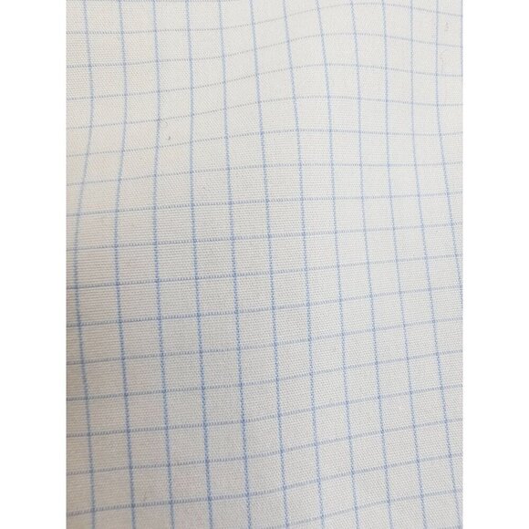 Brooks Brothers Classic Sz 17-35 Mens White Blue Trim Check Long Sleeve Non Iron - Picture 6 of 10